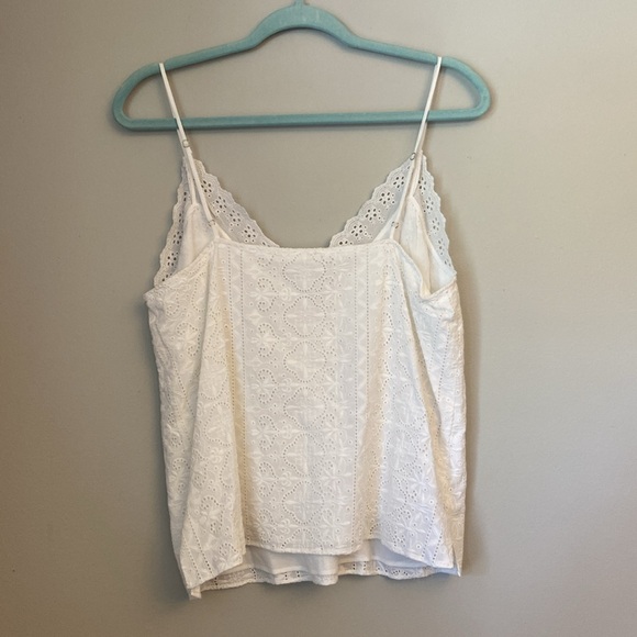 CAMI NYC White Embroidered Cami eyelet detail size large - Picture 4 of 8